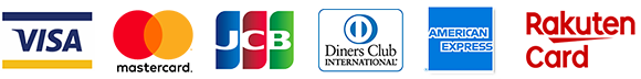 VISA mastercard JCB DinersClub AMERICANEXPRESS RakutenCard